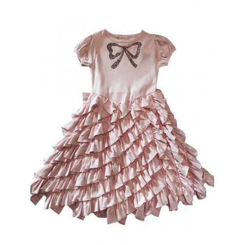 Pink, Ruffle Bow Dress  