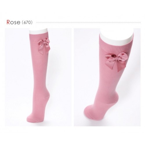 Long Bow Sock Vintage Pink 