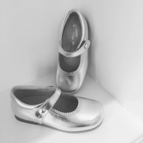 Mary Jane Shoes - Silver