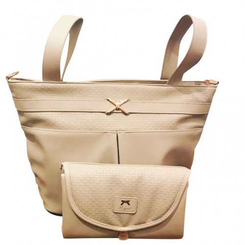 Changing Bag With Matching Changing Mat - Beige